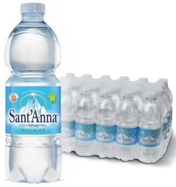 Confezione da 24 bottiglie di acqua Sant'Anna da 50 cl in plastica